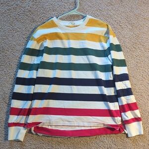 J. Crew Striped Knit Tee in White, Yellow & Navy